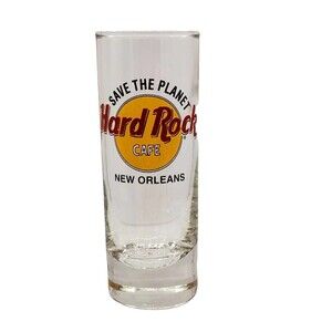 Hard Rock Cafe New Orleans Tall Shot Glass Collectible Souvenir Logo